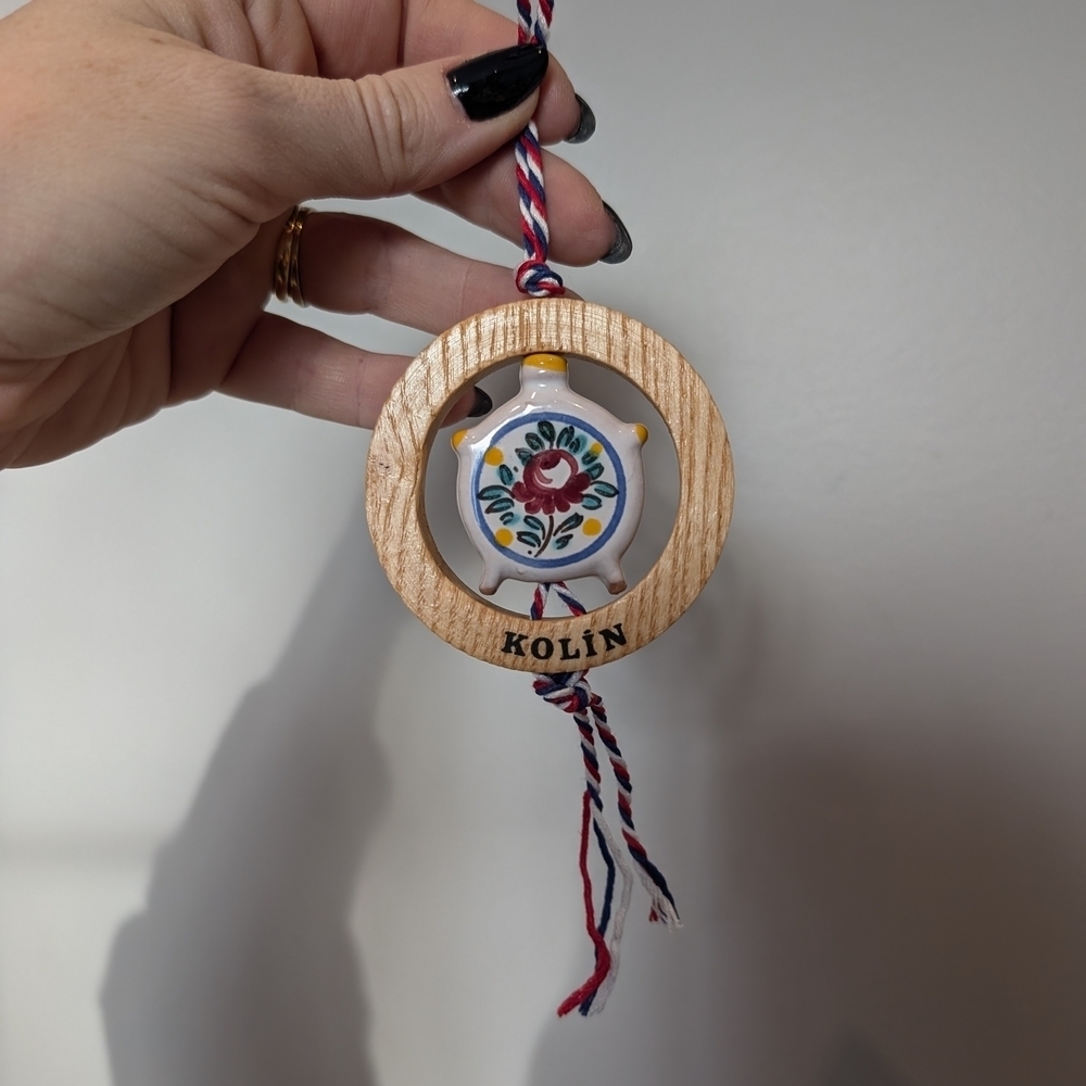 Kolin Wooden Hanging Ornament Polish Souvenir